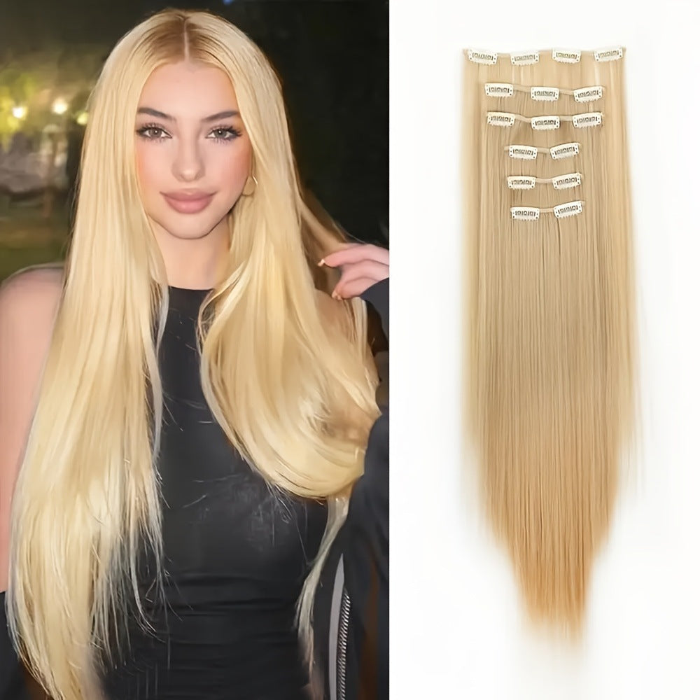 Fashion long straight hair wig piece