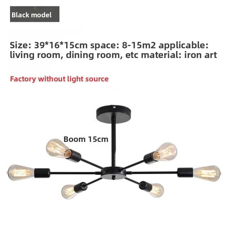 Cross-border Hot Sale Light Luxury Nordic Living Room Lamp Ceiling Lamp Modern Simple Atmospheric Bedroom Lighting Restaurant Art Lamps - Price Value Store