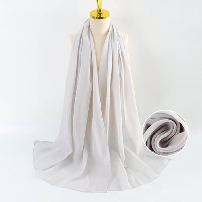 Elegant Pearl Chiffon Scarf for Women - Price Value Store