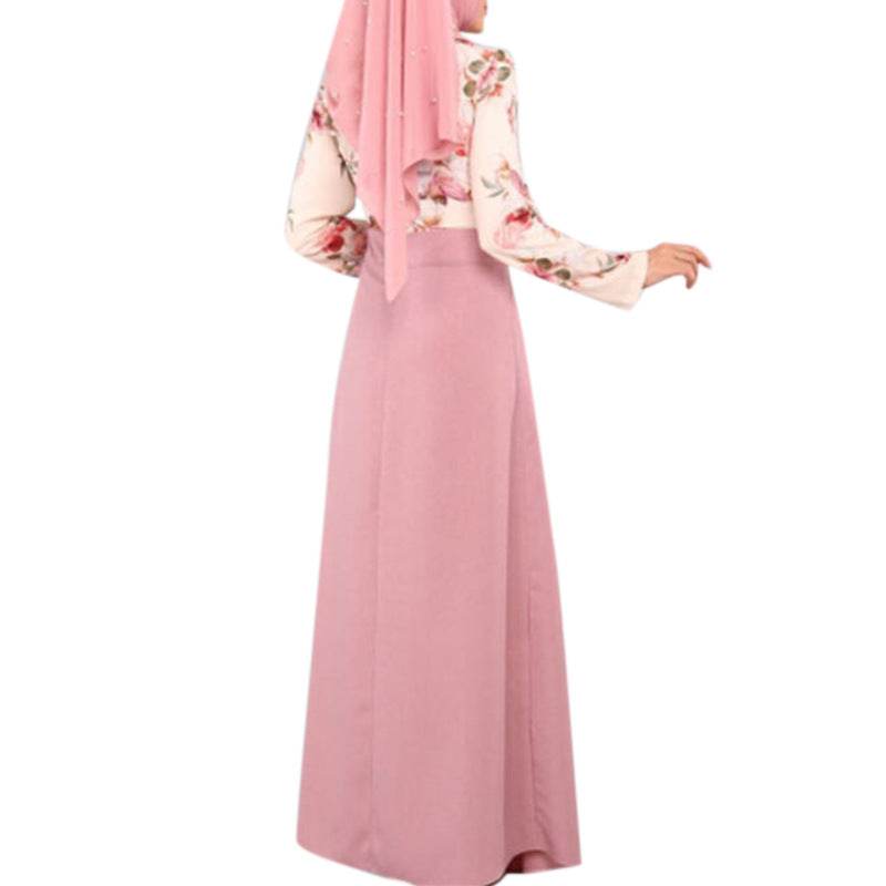 Patchwork printed long dress - Price Value Store