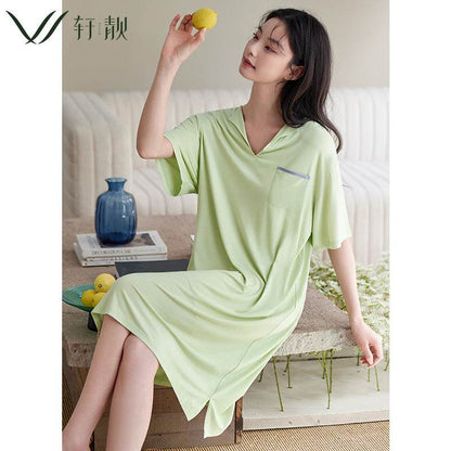 Summer thin short-sleeved modal cotton sexy pajamas - Price Value Store