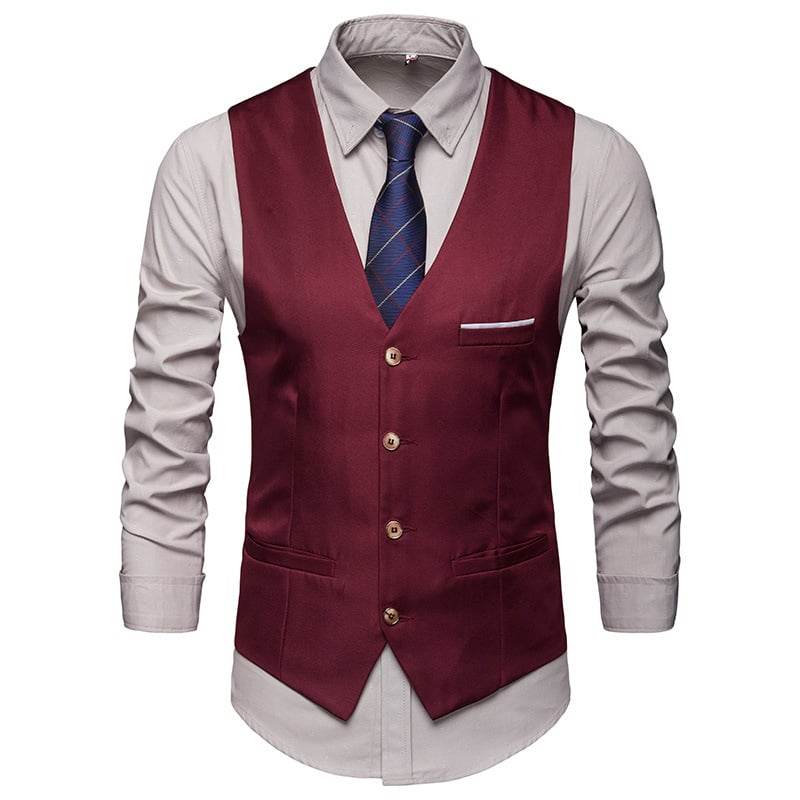 Suit Vest Men's Formal and Casual Business Style Groomsman Outfit - Price Value Store