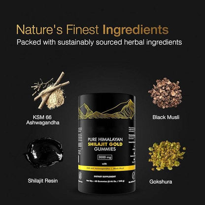Premium Shilajit Gummies Natural Energy Immunity Mood Vegetarian Non-GMO Gummies - Price Value Store