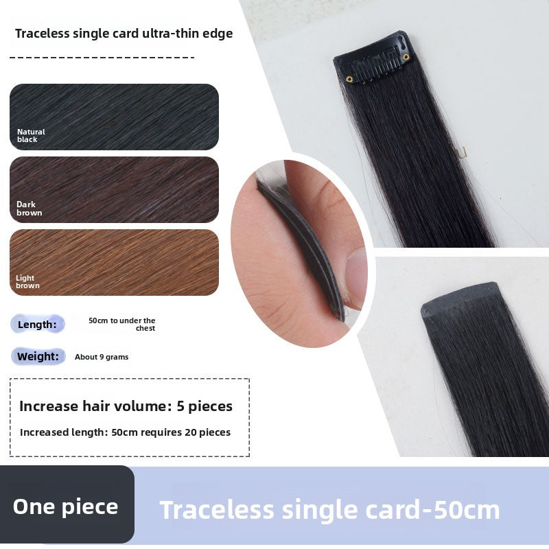 A completely real human hair invisible wig without any trace