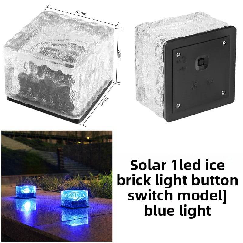 Solar-Powered Outdoor Ice Brick Lamp - Price Value Store