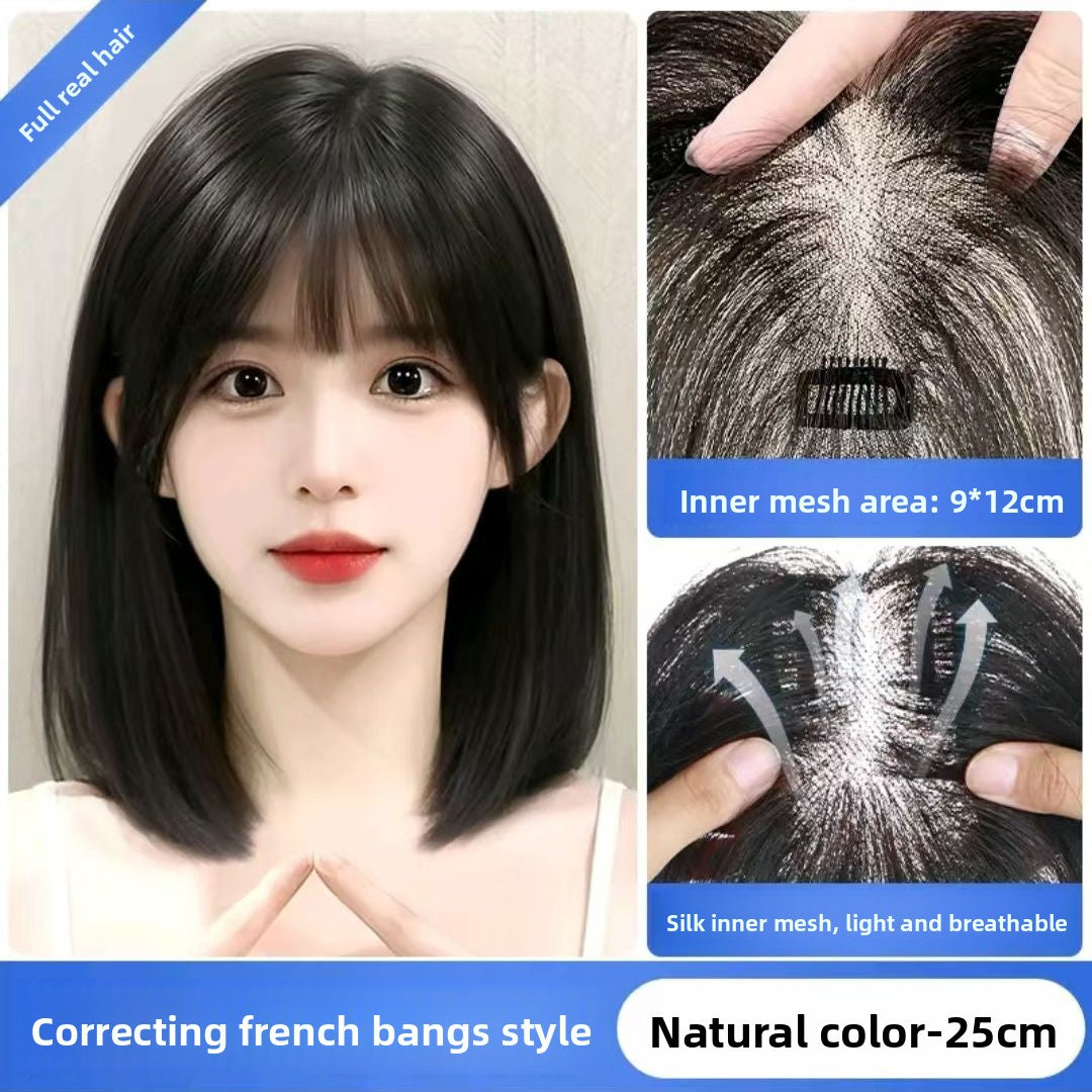 Extended lightweight and breathable bangs wig pieces
