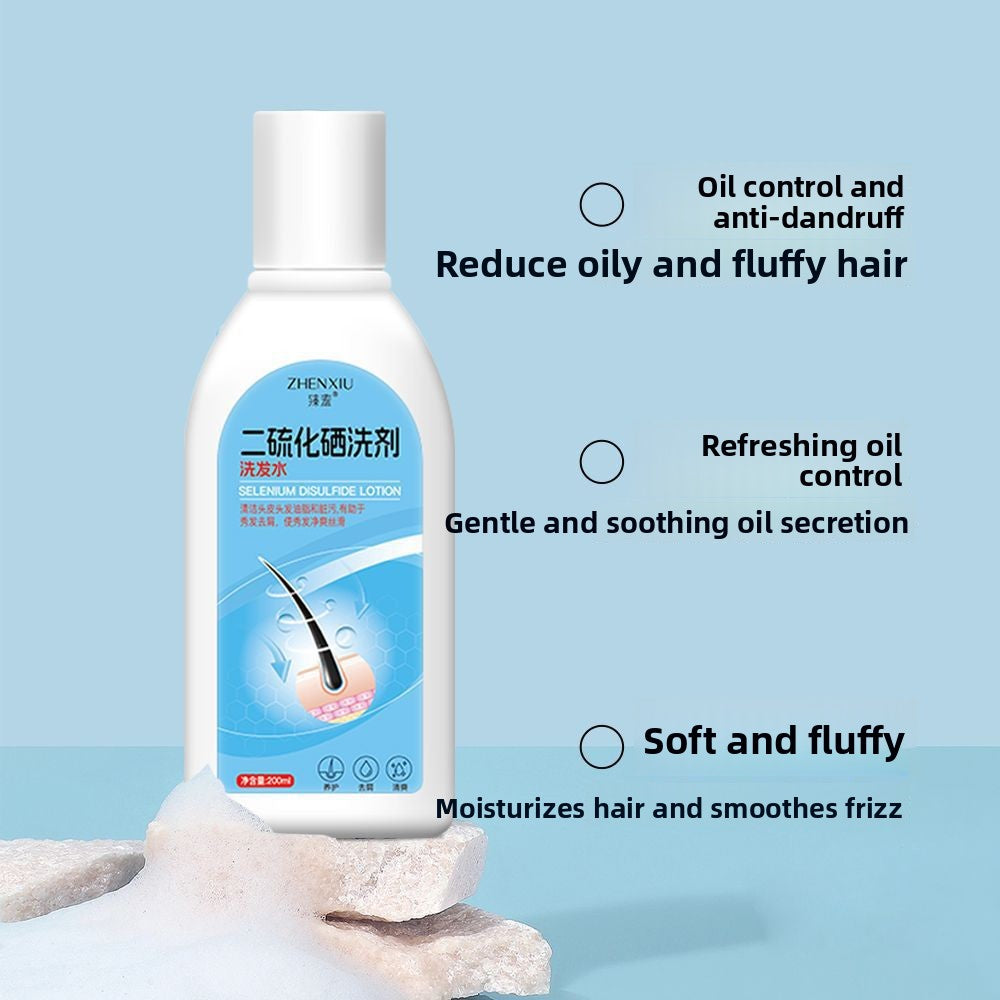 Selenium disulfide shampoo for dandruff removal and oil control