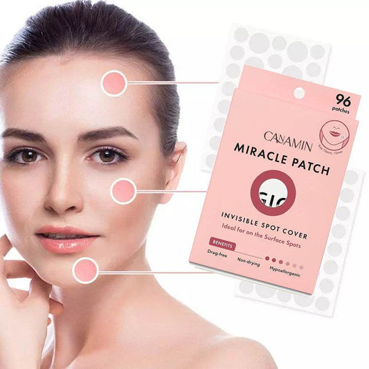MIRACLE PATCH Hydrocolloid Acne Stickers Waterproof Invisible Ultra-Thin for Blemish Treatment (96 Patches) - Price Value Store
