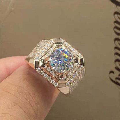 Copper micro-set artificial gemstone ring - Price Value Store