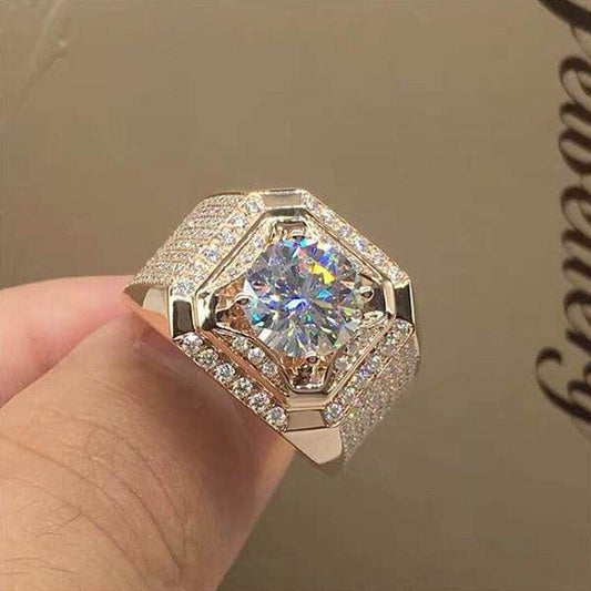 Copper micro-set artificial gemstone ring - Price Value Store