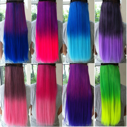 Matte lengthened thickened wig