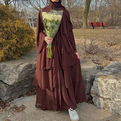 Cardigan long robe chiffon dress - Price Value Store