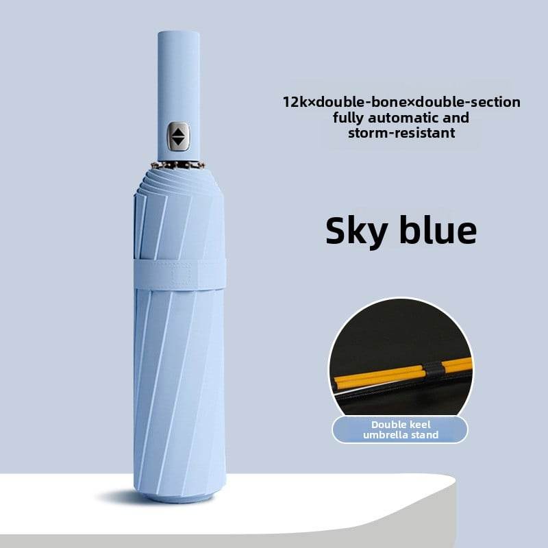24-Bone Double Keel Fully Automatic UV Protection Umbrella - Price Value Store