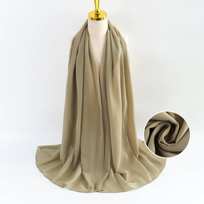 Elegant Pearl Chiffon Scarf for Women - Price Value Store