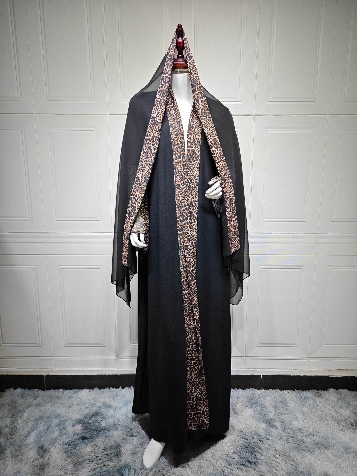 Leopard print fashionable robe - Price Value Store