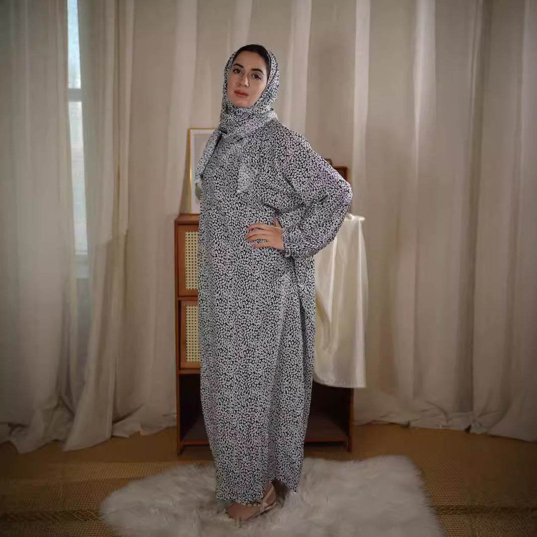 Scarf One Prayer Robe Fashion Printed dress - Price Value Store