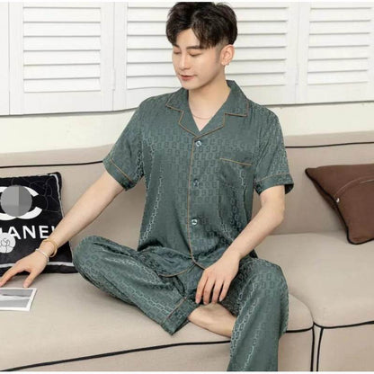 Sleepwear man's pure silk loose style - Price Value Store