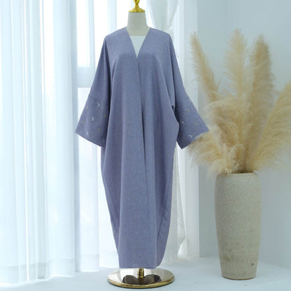 Embroidered elegant cardigan robe - Price Value Store