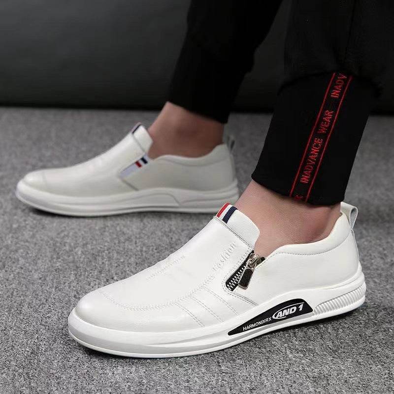 Men's leather white sneakers - Price Value Store