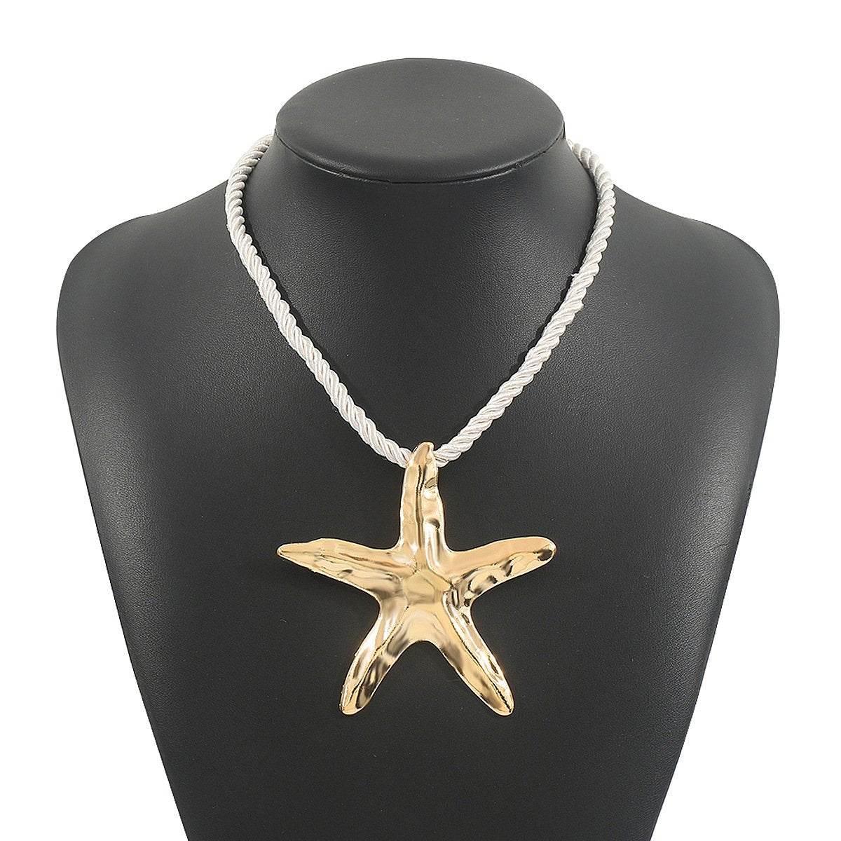Personalized conch and starfish pendant necklace earrings - Price Value Store