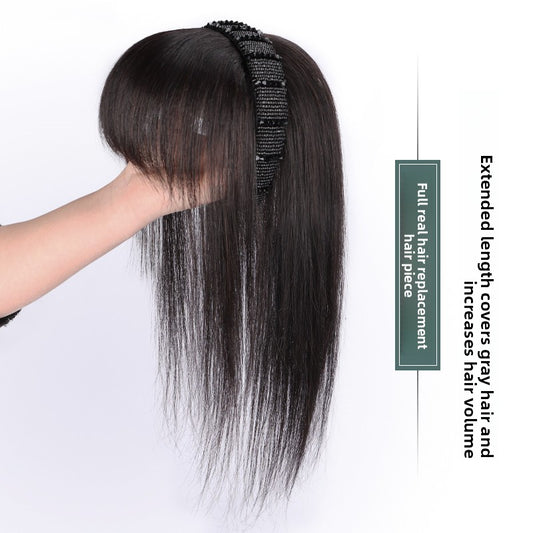 Real hair wig hair band bangs one