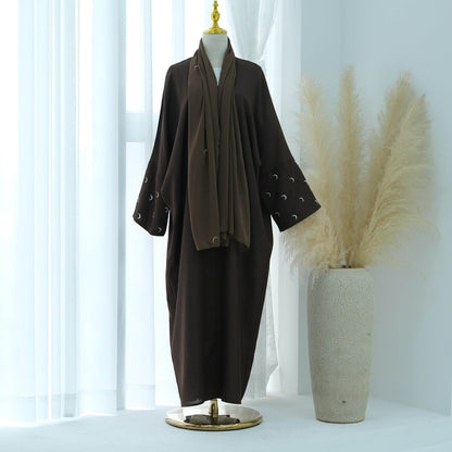 Embroidered elegant cardigan robe - Price Value Store