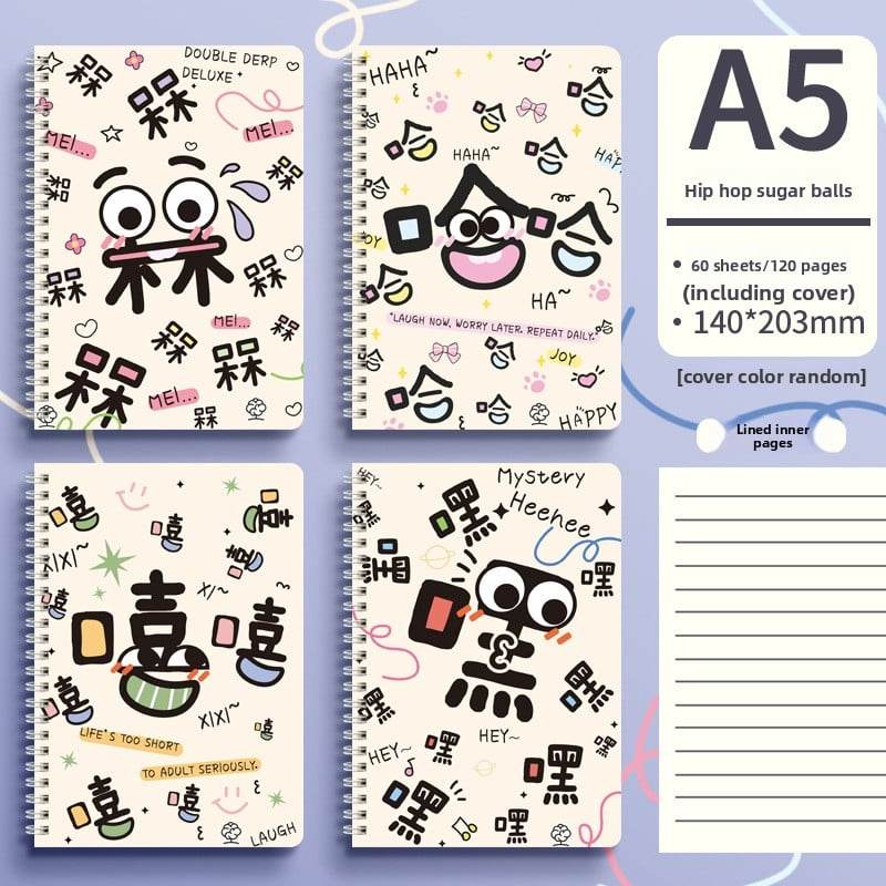 Cute Animal Coil Notebook with Hard Cover - A5/B5, 60 Sheetsd - Price Value Store