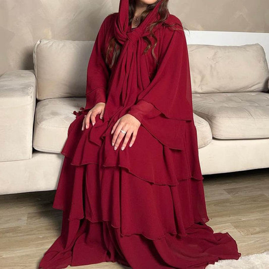 Cardigan long robe chiffon dress - Price Value Store