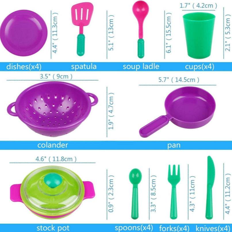 Children's Educational Kitchen Play Set - 28 Pieces - Price Value Store