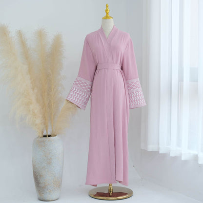 Embroidered tassel cardigan robe - Price Value Store
