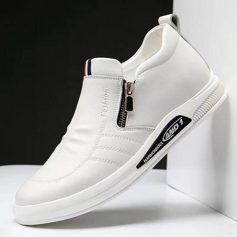 Men's leather white sneakers - Price Value Store