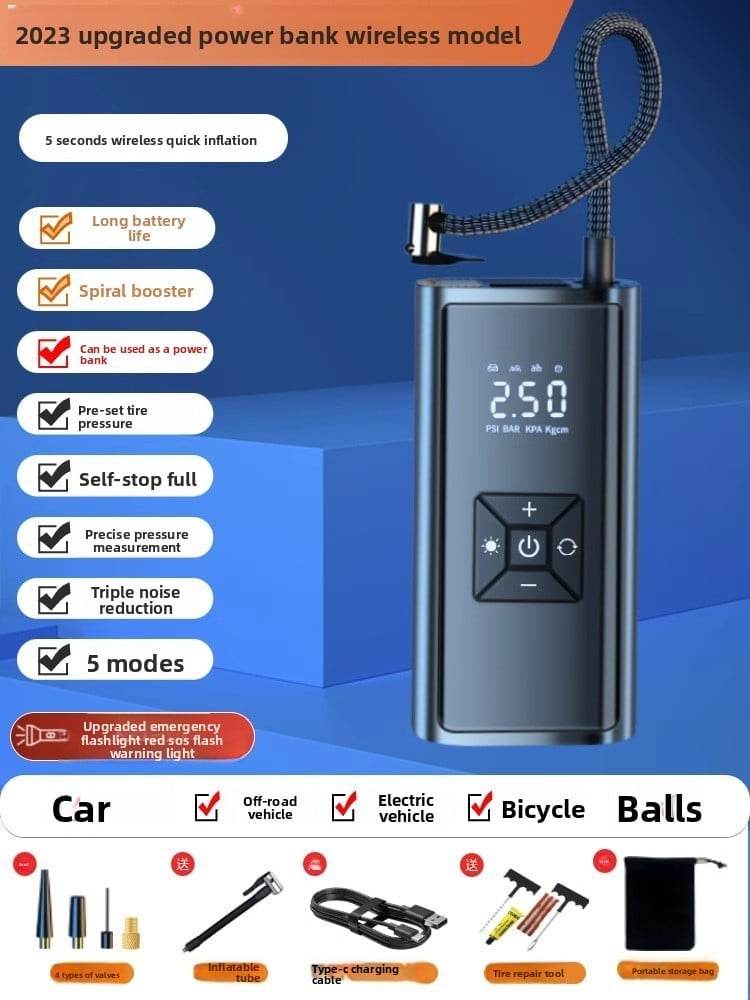 Portable electric air pump for vehicles - Price Value Store