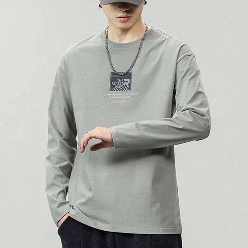Fashionable printed long-sleeved T-shirt - Price Value Store
