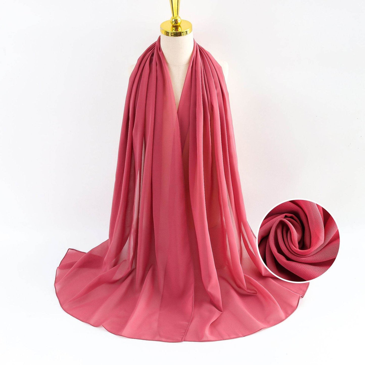 Elegant Pearl Chiffon Scarf for Women - Price Value Store