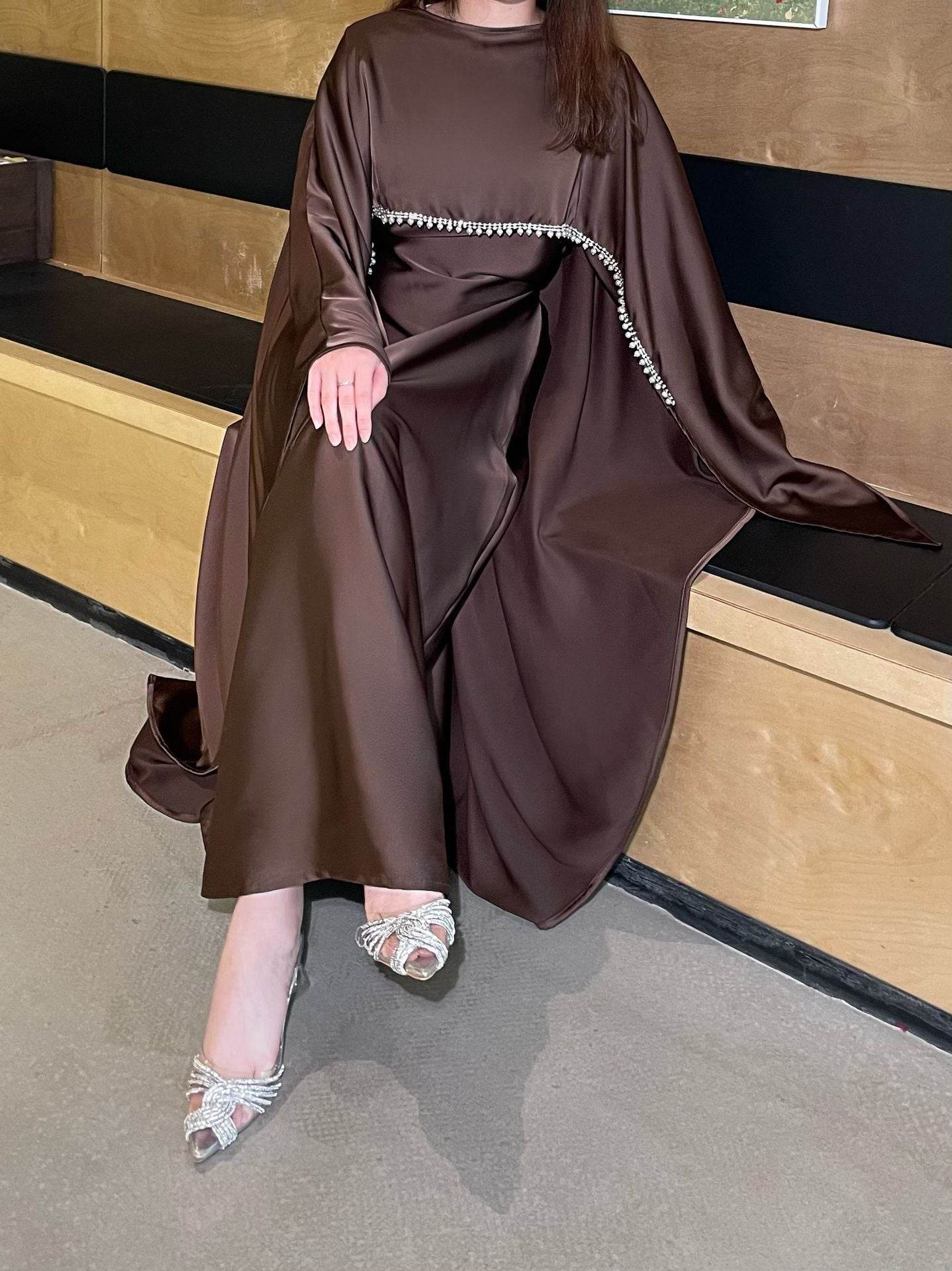 Pearl chain cape robe - Price Value Store