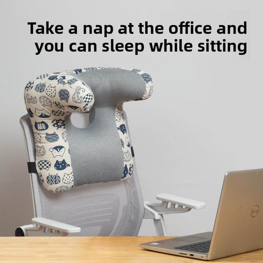 Ergonomic Office Sleeping Pillow for Neck and Back Support, Comfy Nap Headrest Cushion - Price Value Store