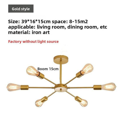 Cross-border Hot Sale Light Luxury Nordic Living Room Lamp Ceiling Lamp Modern Simple Atmospheric Bedroom Lighting Restaurant Art Lamps - Price Value Store
