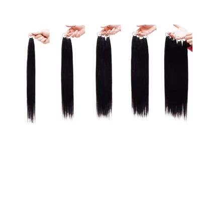 Reusable Feather Hair Extensions Real Human Hair with Free Tools