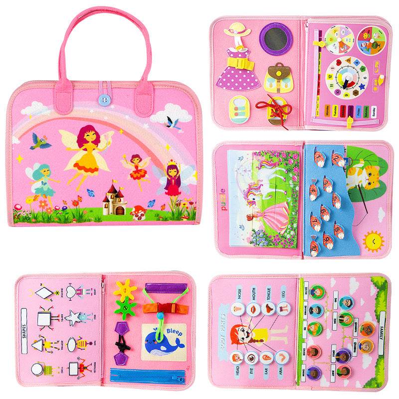Montessori Felt Busy Board for Kids - Early Educational DIY Activity Toy - Price Value Store