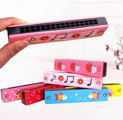 Children's wooden painted harmonica - Price Value Store