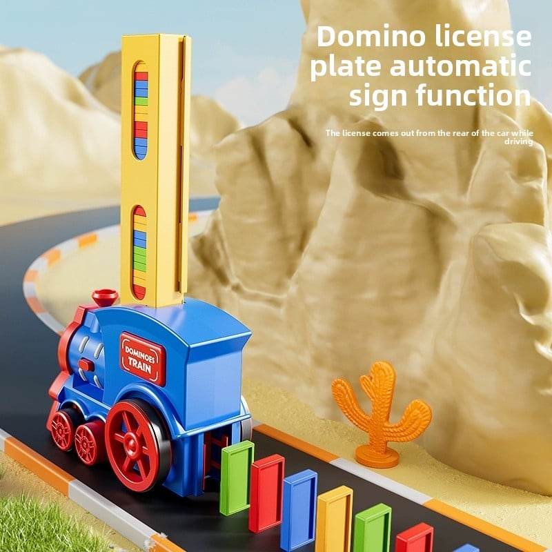 Children's automatic domino distribution train toy - Price Value Store