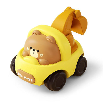 Inertia Cartoon Animal Engineering Vehicle Toy Set for Kids - Price Value Store