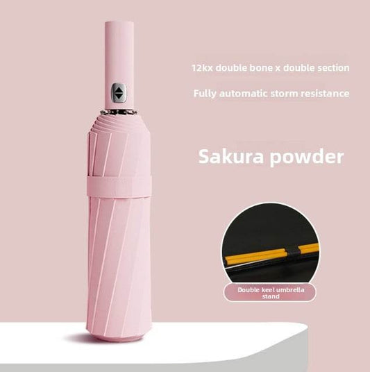 24-Bone Double Keel Fully Automatic UV Protection Umbrella - Price Value Store