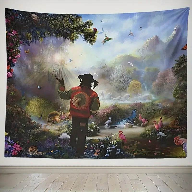 Cross-border exclusive for ins Nordic style hanging cloth custom bedside layout background cloth wall cloth bedroom living room tapestry custom - Price Value Store