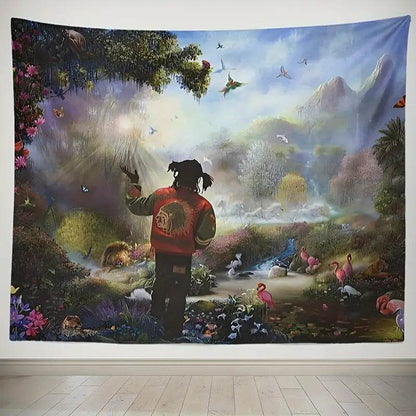 Cross-border exclusive for ins Nordic style hanging cloth custom bedside layout background cloth wall cloth bedroom living room tapestry custom - Price Value Store