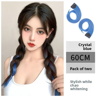 Wig female piece dyed gradient hair piece