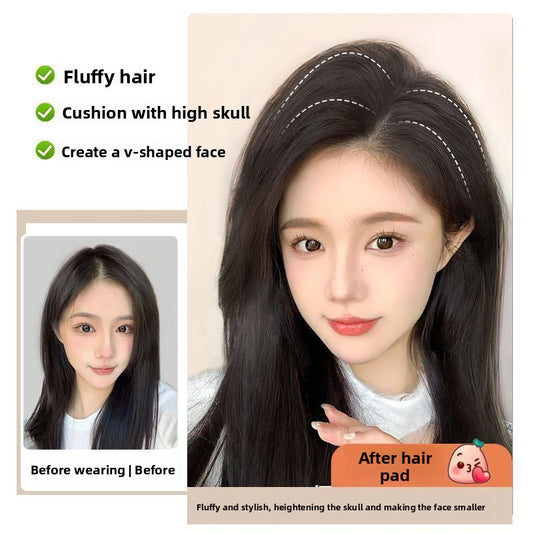 One-piece fluffy wig for the top of the head