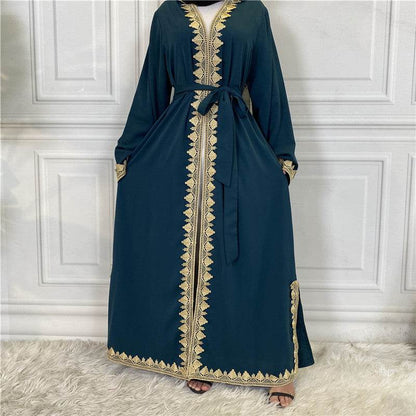 Middle Eastern Muslim Fashion Embroidered Abaya - Price Value Store