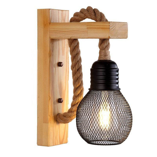 Rustic Rope Wall Lamp - Price Value Store