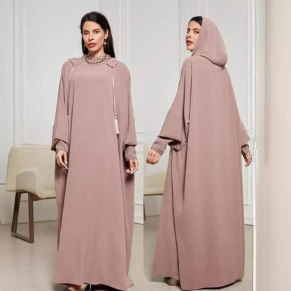 Caped headscarf long dress - Price Value Store